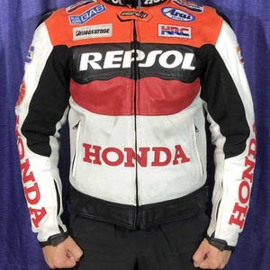 ライダースジャケット　HONDA REPSOLレプリカ マルク・マルケスのホンダレザージャケットを買おう！