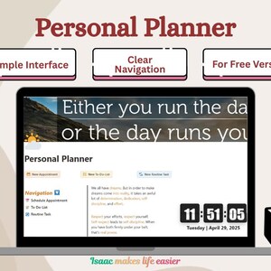 Simple Personal Planner - Notion Template
