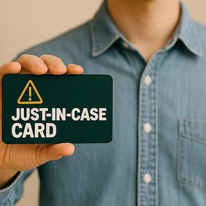 Tarjeta de emergencia / Divertida tarjeta para billetera / Regalo de broma para emergencias / Tarjeta novedosa