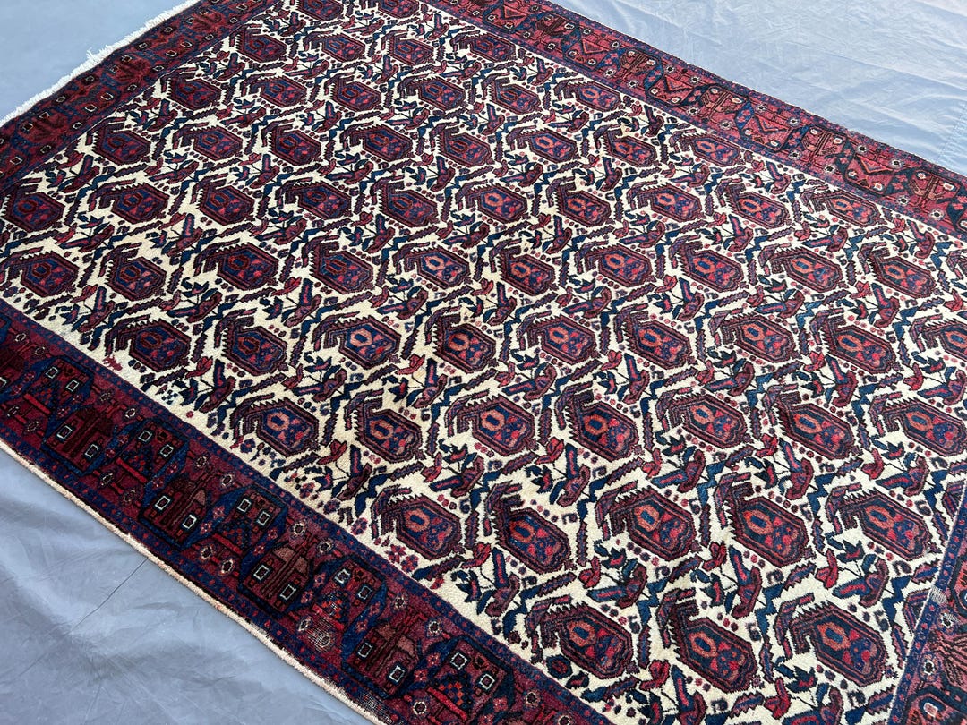 Antique Caucasian Wool Rug (5x7) | Hand-knotted Tribal Design - Etsy