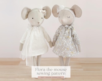 Mouse Doll Sewing Pattern PDF - Soft Toy Tutorial