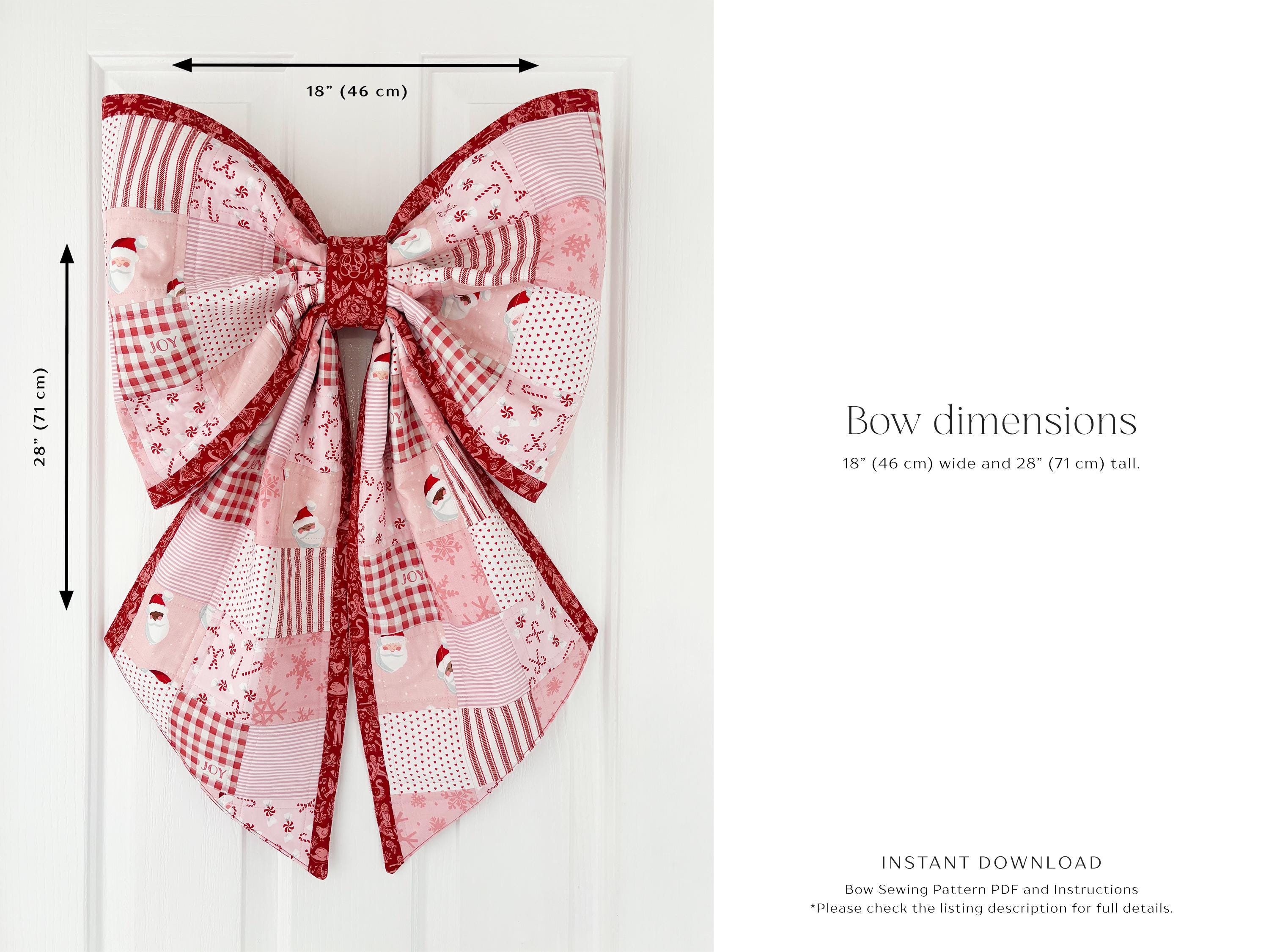 Large Patchwork Quilted Bow Sewing Pattern PDF – Beginner Friendly ...