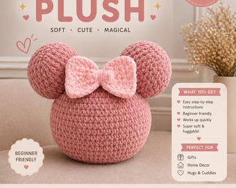 Crochet Minnie inspired plushie pattern only