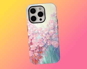 Funda para iPhone con flores pastel, funda estética para celular, linda y moderna, para iPhone 17, 16, 15, 14, 13, 12, 11 Pro Max, Samsung S25, S24 Ultra