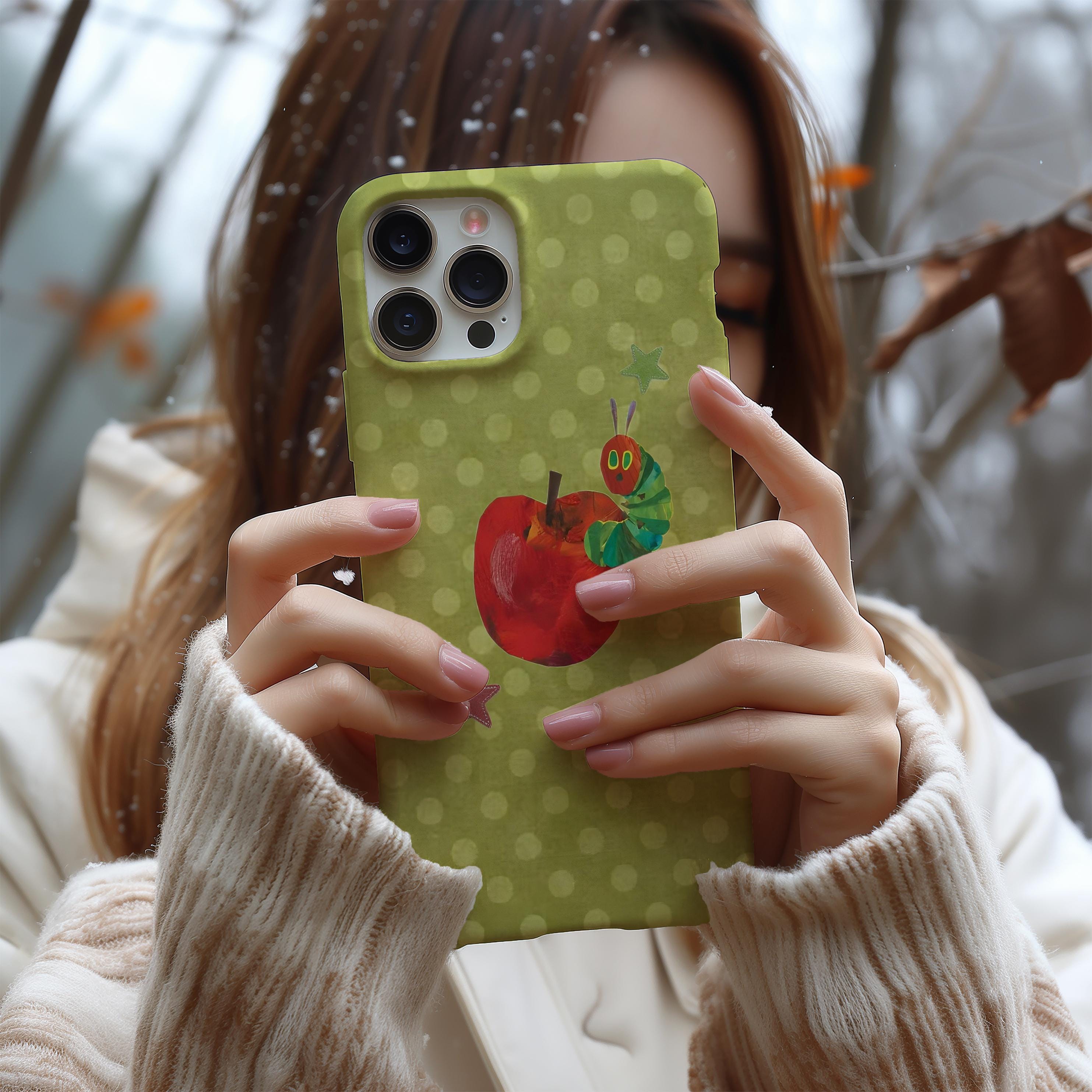 Twee Phone Apple Twee Phone Case, Retro Patchwork Green Vintage Apples & Ladybugs ...