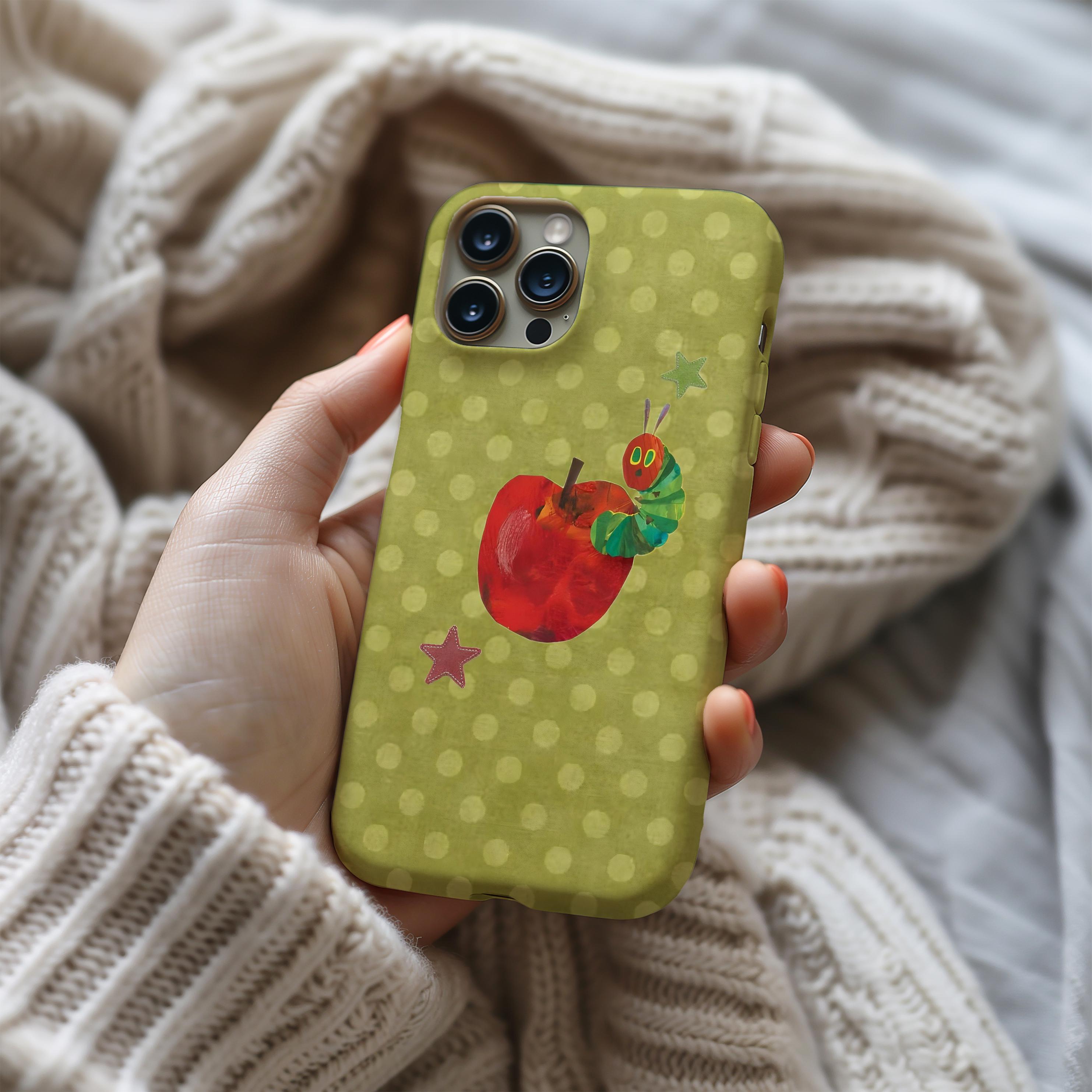 Twee Phone Apple Twee Phone Case, Retro Patchwork Green Vintage Apples & Ladybugs ...