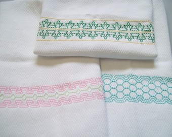 Swedish Weaving, Huck Embroidery Border Pattern Set D