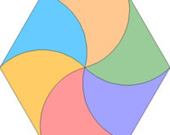 Hexagon Swirl Acrylic Quilt Template