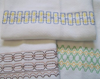 Swedish Weaving Huck Embroidery Border Set C!