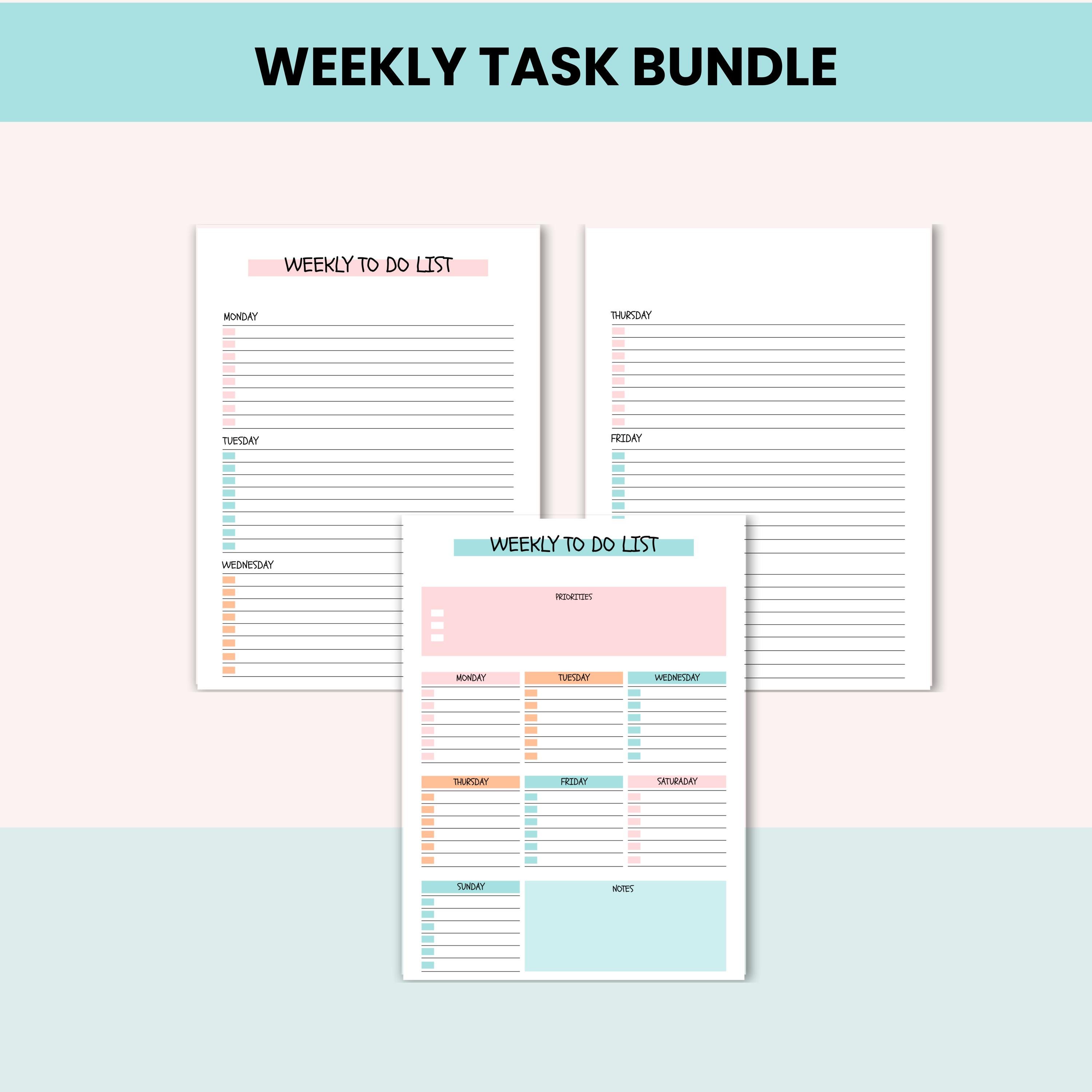 Editable Brain Dump Template Bundle | ADHD Daily Planner | Todo List ...