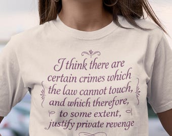 Sherlock Holmes T-Shirt, Privater Rache Zitat T-Shirt, Mysterycore Bücherwurm Geschenk, Arthur Conan Doyle, Sherlockian Shirt