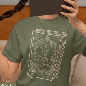 Camiseta de Sherlock Holmes, camiseta con portada del libro &quot;El regreso de Sherlock Holmes&quot;, regalo literario, camiseta con gráfico literario, 221B Baker St, Arthur Conan Doyle