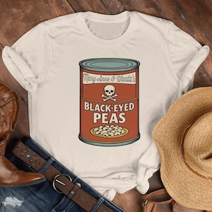 Mary Anne & Wanda&#39;s Black-Eyed Peas Pop Art Country Tee, Vintage Country, Feminist Goodbye Earl Shirt, Southern Justice with a Side of Sass