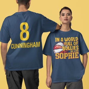 In a World Full of Bullies, Be Like Sophie Womens Basketball Fan Tee, Fever Team Inspired, Cunningham T-shirt, Funny Women&#39;s Sports Gift