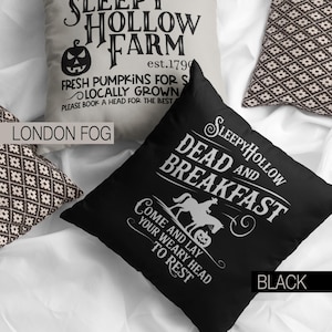 Sleepy Hollow Throw Pillow Cover, Halloween Home Decor, Sleepy Hollow Cushion Cover, Farmhouse Halloween Seasonal Decor, Sleepy Hollow Gift