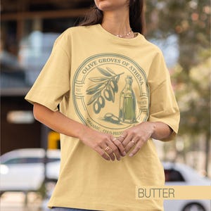 The Olive Groves of Athena Mythic Market Tee, Goddess Athena Greek Mythology Themed, Comfort Colors T-shirt, Dark Academia Top