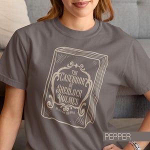 Camiseta de Sherlock Holmes, portada del libro &quot;Casos de Sherlock Holmes&quot;, regalo literario, camiseta con gráficos literarios, 221B Baker St, Arthur Conan Doyle