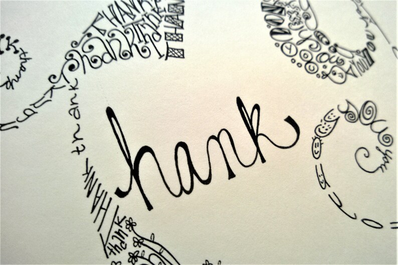 Thank You Single Note Card