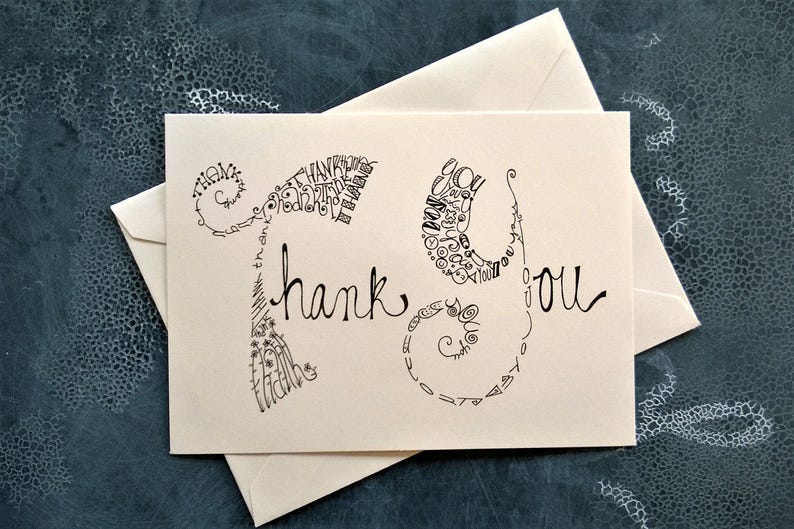Thank You Single Note Card
