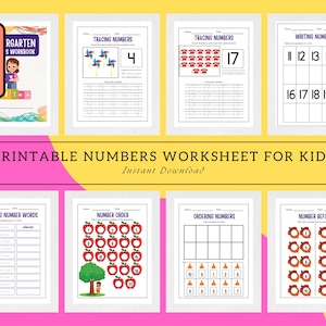 Zahlen Arbeitsblatt, Zahlen Arbeitsbuch, Zählen, 123 Arbeitsblatt, Zahl 123, 1-20 Arbeitsblatt, Mathematik für Kinder, Zählen für Kinder, Zahlen 1-20