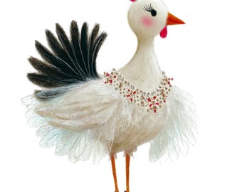 26 Funny Chicken Clipart: Quirky Glamorous Chicken, Printable PNGs (Digital Download)