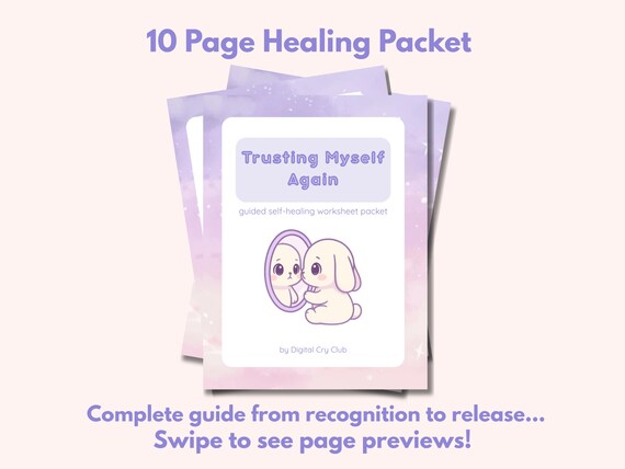 Trusting Myself Again | Rebuild Self-Trust Journal | Gaslighting Recovery Workbook | Printable Healing PDF | Instant Download
