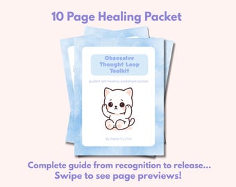 Obsessive Thought Loop Toolkit – 10 Page Mental Health Workbook for Intrusive Thoughts, Overthinking & Emotional Spiral Recovery