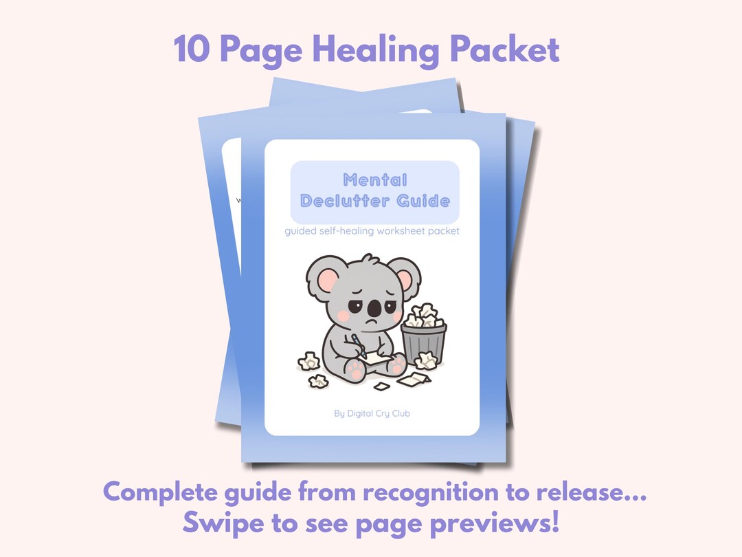 Mental Clutter Declutter Guide | A Soft Journal for Overthinking, Brain ...