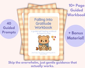 Diario de Gratitud en PDF / Cuaderno de Reflexión Otoñal para Sanar, Reconectar Emocionalmente y Salud Mental Estacional / Descarga Digital