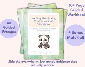 Healing From Losing Trust in Yourself Workbook PDF | Self Doubt Recovery | Rebuilding Self Trust | Emotional Clarity Healing