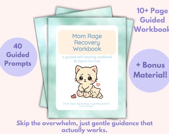 Mom Rage Recovery Workbook | Emotional Regulation, Repair & Guilt Healing for Overwhelmed Moms | Gentle Parenting Cycle Breaker Tool