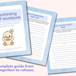 Anxiety & Overwhelm Healing Journey PDF Bundle | Overthinking Relief, Anxiety Reset, Sensory Overload & Inner Peace Worksheets