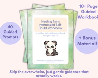 Healing From Internalized Self-Doubt Workbook PDF | Rebuilding Self Trust | Inner Critic Recovery | Emotional Confidence Healing