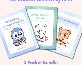 The No Contact Bundle | Releasing Parent Wounds + Inner Child Healing + Boundaries Workbook | Estranged Family Recovery Tools
