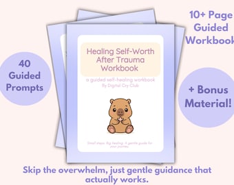 Libro de ejercicios para sanar la autoestima después de un trauma (PDF) / Reconstruir la confianza, el amor propio y la fortaleza emocional / Diario guiado de salud mental