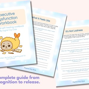 Executive Dysfunction Workbook PDF | Task Paralysis & Mental Freeze Recovery Journal | ADHD & Burnout Support Digital Download