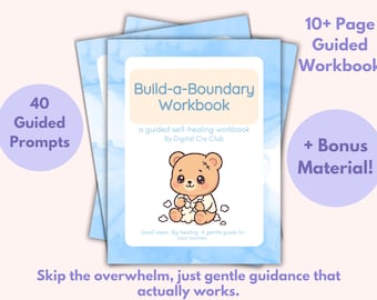 Build-A-Boundary Workbook PDF | Emotional Boundaries & Assertiveness Journal | People Pleasing Recovery and Self-Trust Digital Download