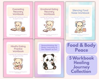 Paquete PDF de Viaje de Paz con la Alimentación y el Cuerpo: Hojas de trabajo para la recuperación de la sobrealimentación, la alimentación emocional, la alimentación consciente y la sanación de la imagen corporal + Registros adicionales