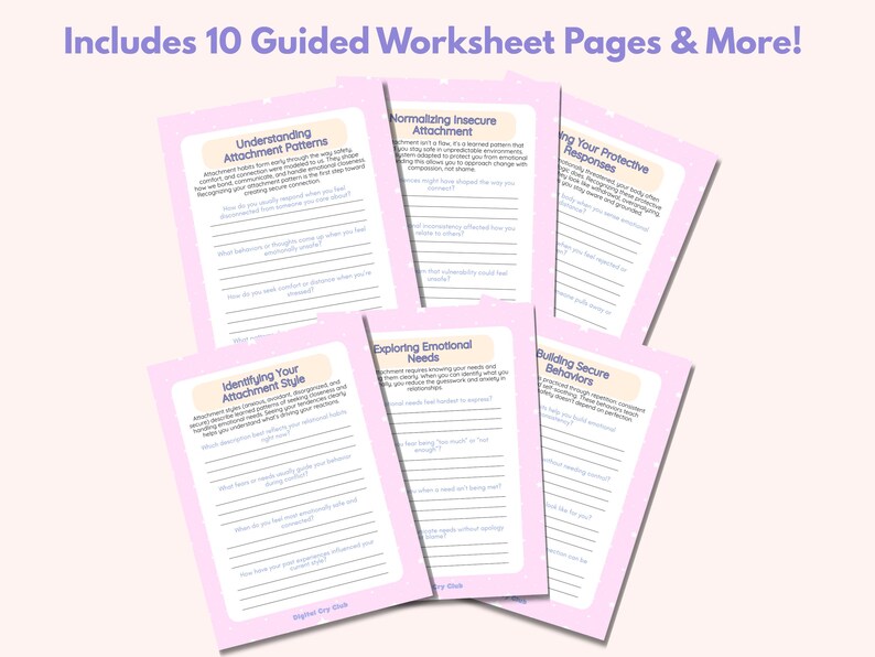 Developing Secure Attachment Habits Workbook | Strengthen Emotional Safety & Connection | Build Trust, Regulation, and Healthy Relationship Patterns