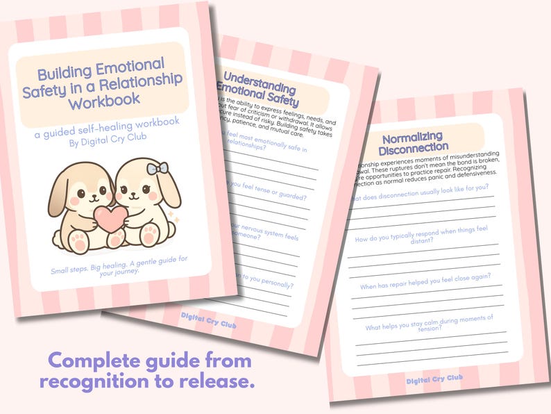 Building Emotional Safety in a Relationship Workbook | Strengthen Trust, Communication & Regulation | Create Calm, Secure Connection Together