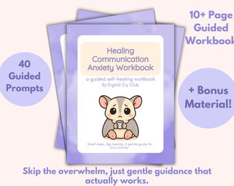 Healing Communication Anxiety | Recovery Workbook for Overthinking, Social Fear, Conflict Avoidance, Nervous System Regulation + Bonus Log