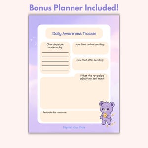 Learning to Trust My Decisions Workbook PDF | Self-Trust & Confidence Healing Guide | Emotional Regulation & Decision-Making Printable