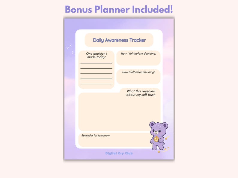 Learning to Trust My Decisions Workbook PDF | Self-Trust & Confidence Healing Guide | Emotional Regulation & Decision-Making Printable