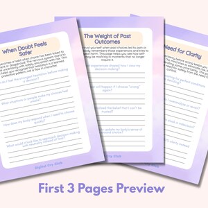 Learning to Trust My Decisions Workbook PDF | Self-Trust & Confidence Healing Guide | Emotional Regulation & Decision-Making Printable