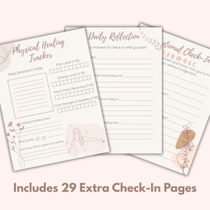 Postpartum Healing Journal PDF | Guided Recovery Prompts, Birth Reflection, Mental Health & Self-Care Tracker for New Moms