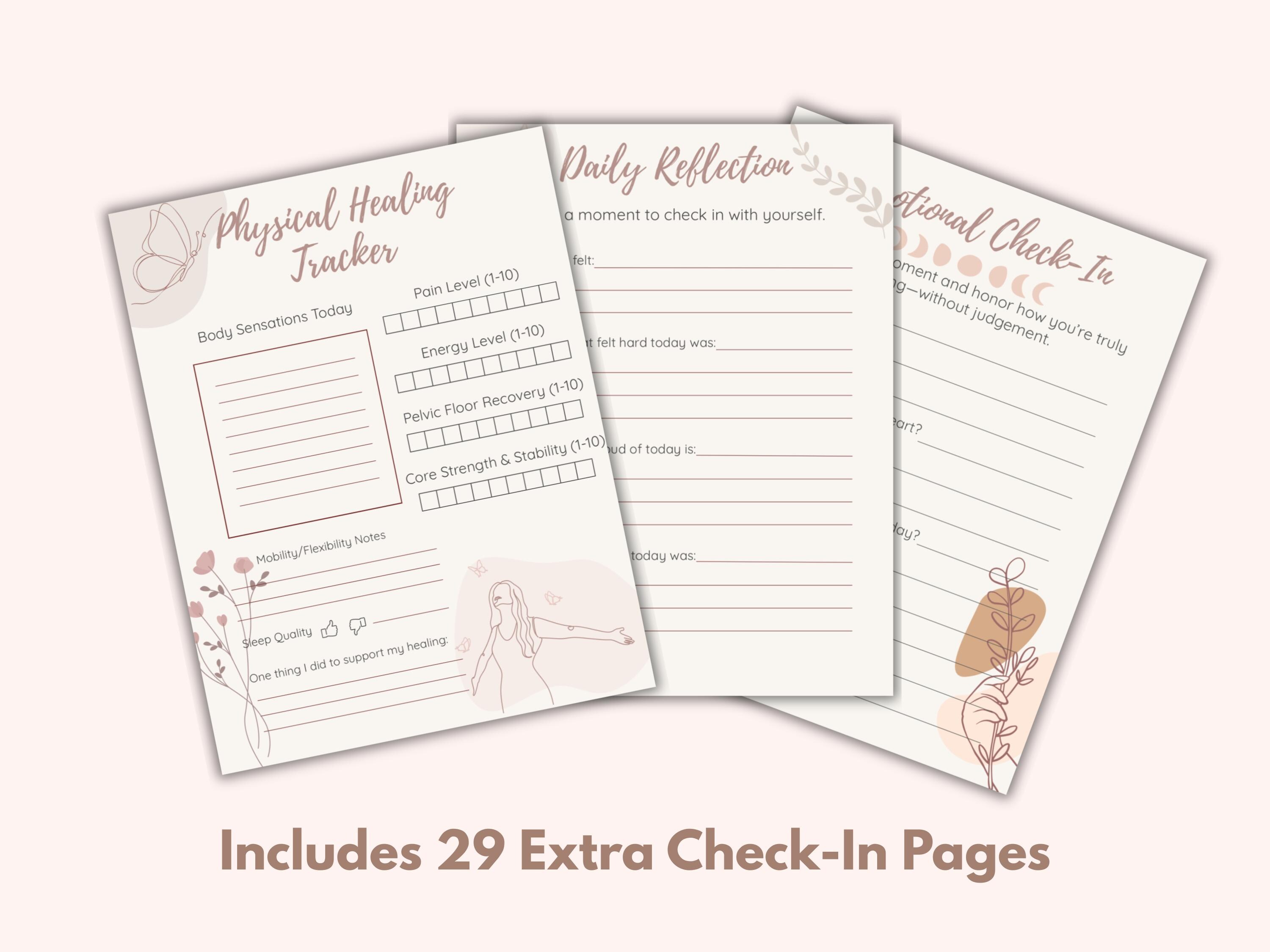 Postpartum Healing Journal PDF | Guided Recovery Prompts, Birth ...