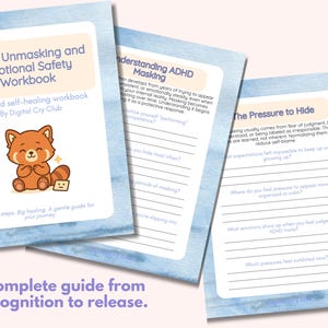 ADHD Unmasking and Emotional Safety Workbook | ADHD Masking Awareness | Emotional Safety | ADHD Identity | Self Understanding