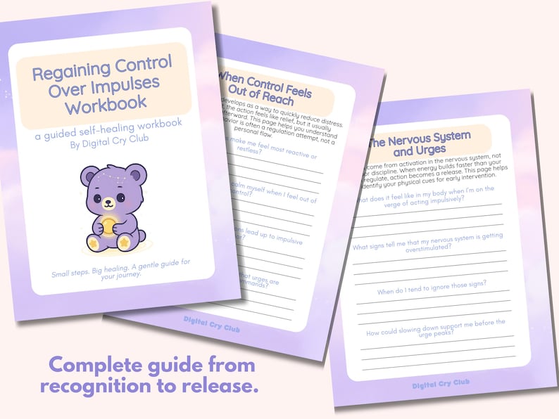 Regaining Control Over Impulses Workbook PDF | Emotional Regulation ...