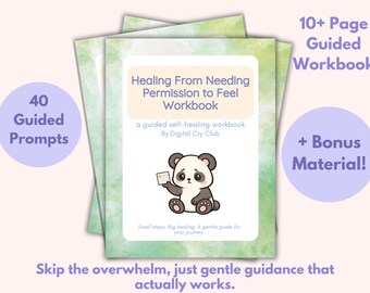 Healing From Needing Permission to Feel Workbook PDF | Emotional Suppression Recovery | Approval Seeking Healing | Self Validation Workbook
