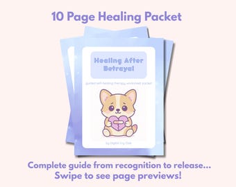 Healing After Betrayal Journal | Breakup Recovery Workbook | Printable Healing Worksheets | Betrayal Trauma Therapy PDF | Digital Download